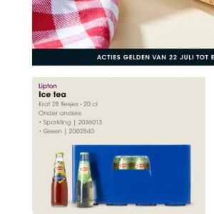 Ice tea lipton  op Hanos