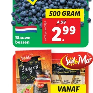 Blauwe bessen op Lidl