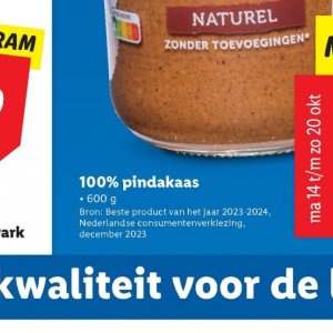 Pindakaas op Lidl