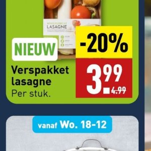 Lasagne op Aldi