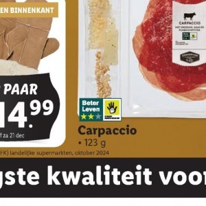 Carpaccio op Lidl