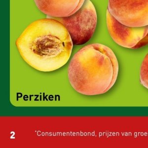Perziken op Aldi