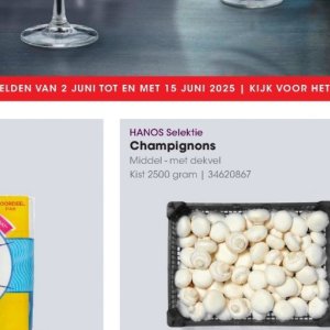 Champignons op Hanos