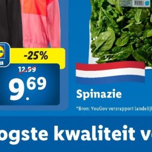 Spinazie op Lidl