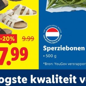 Sperziebonen op Lidl