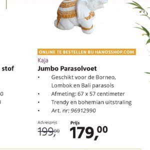 Parasolvoet op Hanos