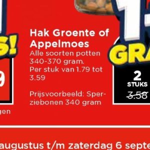 Sperziebonen op Vomar
