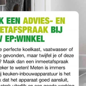 Vaatwasser op EP