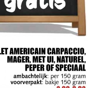 Carpaccio op MCD supermarkt