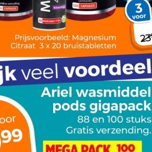 Wasmiddel ariel  op Trekpleister