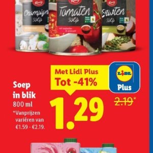 Soep op Lidl