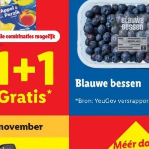 Blauwe bessen op Lidl